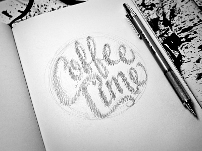 Coffee Time hand lettering lettering summerofsketching