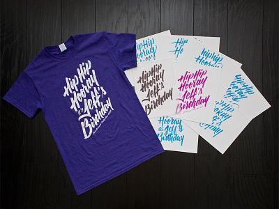 Birthday Shirt apparel calligraphy hand lettering lettering shirt design