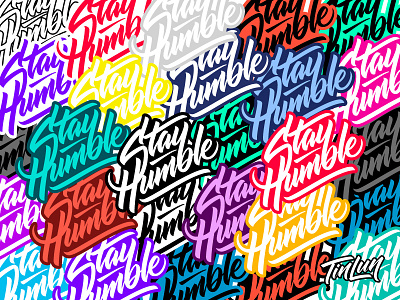 Stay Humble Stickers hand lettering lettering stickers