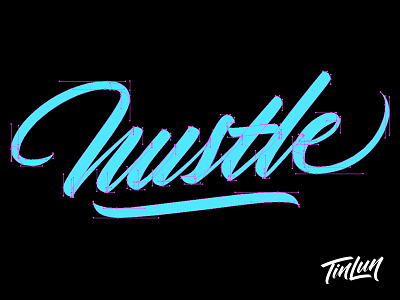 Hustle - Vector Process bezier hand lettering lettering vector