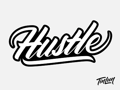 Hustle - Final hand lettering lettering stickers