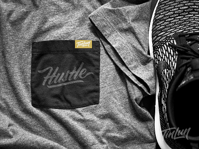 Hustle Pocket Tee apparel hand lettering illustration photography t shirt