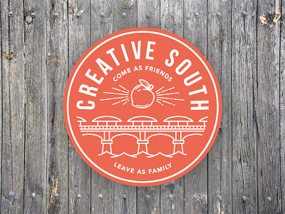 Creative South Bridge Badge badge creative south design graphic illustration