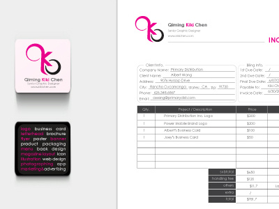 Statioinery Set To Client business card design invoice promotion