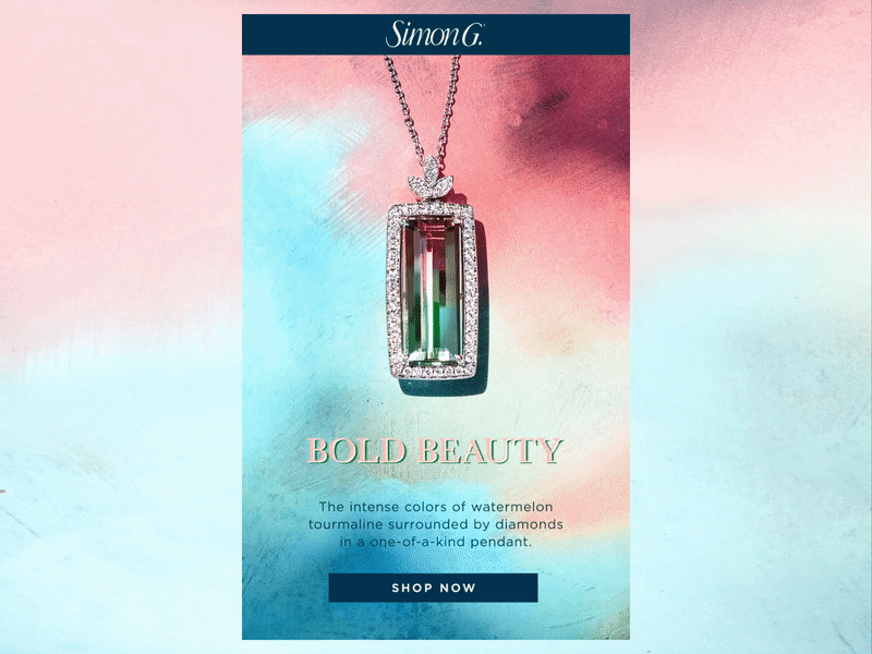 Watermelon Tourmaline GIF Motion Email after effect email email campaign gif graphic designs jewelry motion graphic
