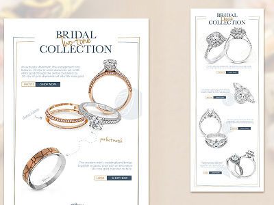 New Bridal Collection Email Campaign bridal campaign email engagement interface jewelry mail web design website