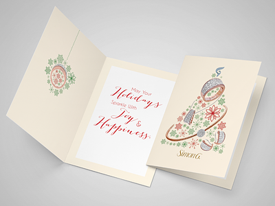 Holiday Greeting Card graphic design greeting card holiday jewelry layout
