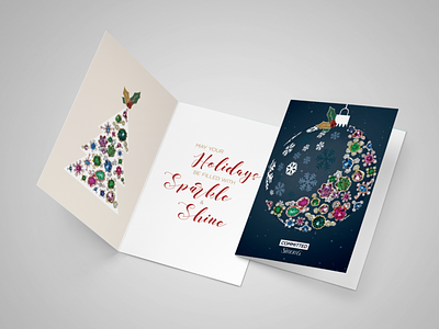 Holiday Greeting Card branding graphic design greeting card holiday ornament stationary design