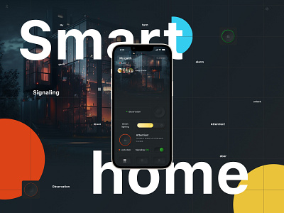 Smart home app | Dark theme clean ui dark mobile app remote control smart app smart devuces smart home smart home app smarthome trendy ui design uiux