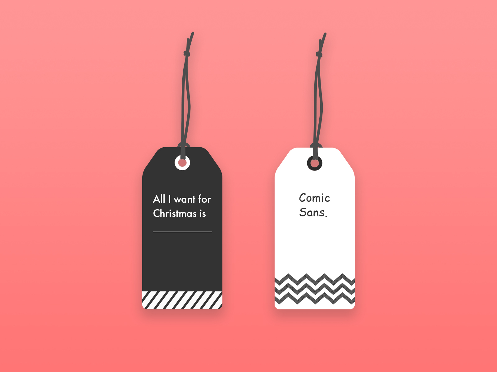 Holiday Gift Tag | Futura | Comic Sans by Orla Madden on Dribbble