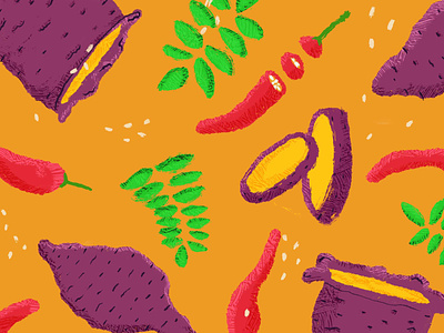 Trippy Dips - Sweet Potato Hummus Illustration