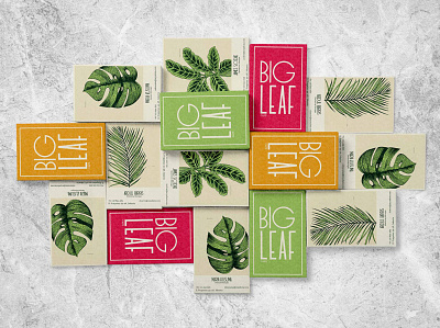 Big Leaf Cafe - Business Cards branding branding design cafe corporate identity design indonesia jakarta restaurant