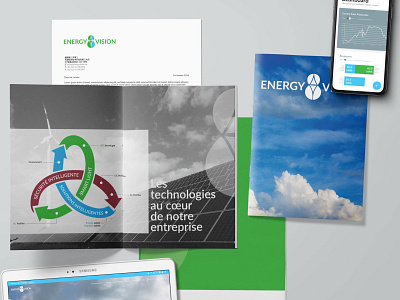 EnergyVision - Branding for a Renewable Energy Company application brand branding branding and identity branding design design energy enterprise enterrprise europe renewable renewable energy technology technologylogo