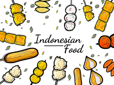 Indonesian Food cafe design food illustration restaurant