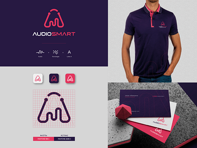 AUDIOSMART brand brand identity branding concept focus logodesign logotipo logotypedesign tech logo technology