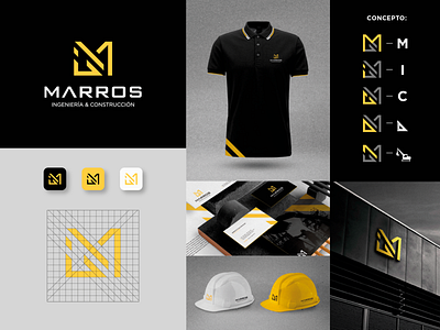MARROS brand identity branding branding concept constructions engineering engineering logo focus ingenieria logotype logotypedesign marca