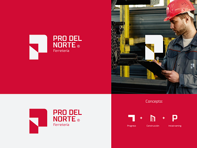 Pro del Norte brand identity constructions estructura ferretería imagotipo logotypedesign mark