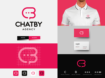 Chatby Agency agency brand identity branding concept branding design constructions design logo logotypedesign marca