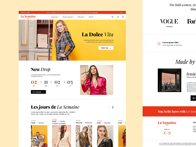 La Semaine Paris branding design fashion moda type typography ui uidesign ux web website