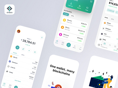 Eidoo Crypto Wallet UI Concept - 1 app design icon illustration logo typography ui uidesign ux