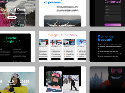 Snowboard UI Web Design 3d animation branding graphic design logo motion graphics snowboard ui uidesign