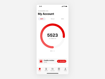 Vodafone iOS App Concept app typography ui ux
