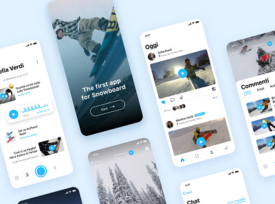 Snowboard App UI Concept icon type typography ui uidesign ux