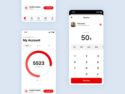 Vodafone App UI Concept app design icon typography ui uidesign ux