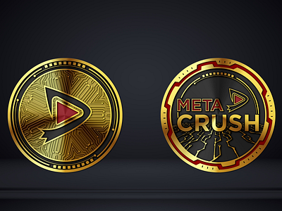 Coin Design // META CRUSH (client : pedrosabtini) 3d animation coin crypto design graphic design logo