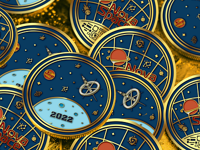 Coin Design // NOVA SPACE (client : socialmktgsltns) 3d animation coin crypto design graphic design logo