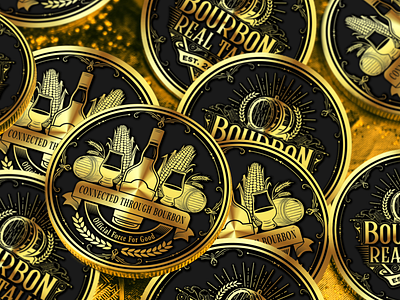 Coin Design // BOURB0N (client : texas121) 3d animation coin crypto design graphic design logo