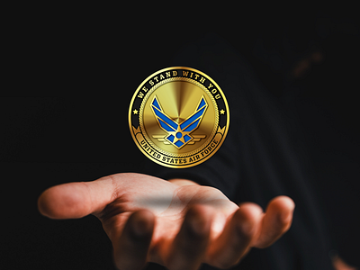 Coin Design // US AIR FORCE (client : jpsands) 3d animation coin crypto design graphic design logo