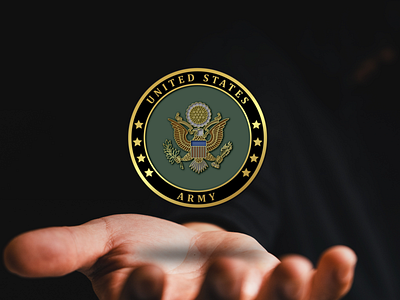 Coin Design // US ARMY (client : jpsands) 3d animation coin crypto design graphic design logo
