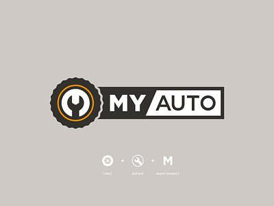 My Auto Repair & Tire Center Rebrand branding logo logo design mechanic modern repair tire wrench