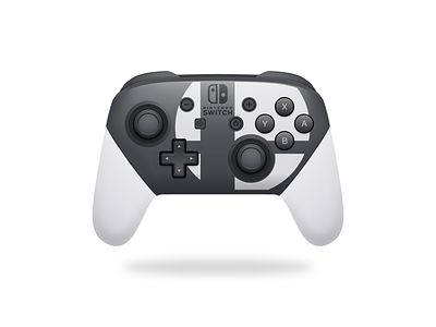 Switch Pro Controller controller illustration nintendo nintendoswitch pro skeuomorphism vector video games