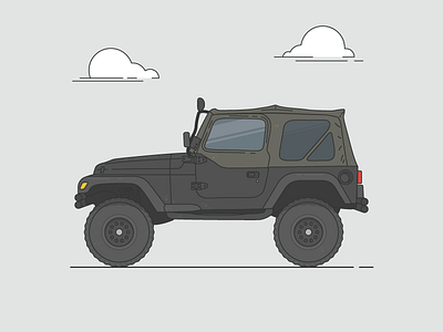 Jeep Illustration automobile car illustration jeep vector wrangler