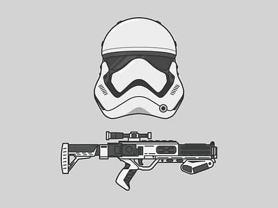 First Order Stormtrooper blaster gun helmet star wars stormtrooper the force awakens