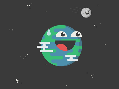 Happy Earth Day! 2016 characters day earth illustration moon planets space