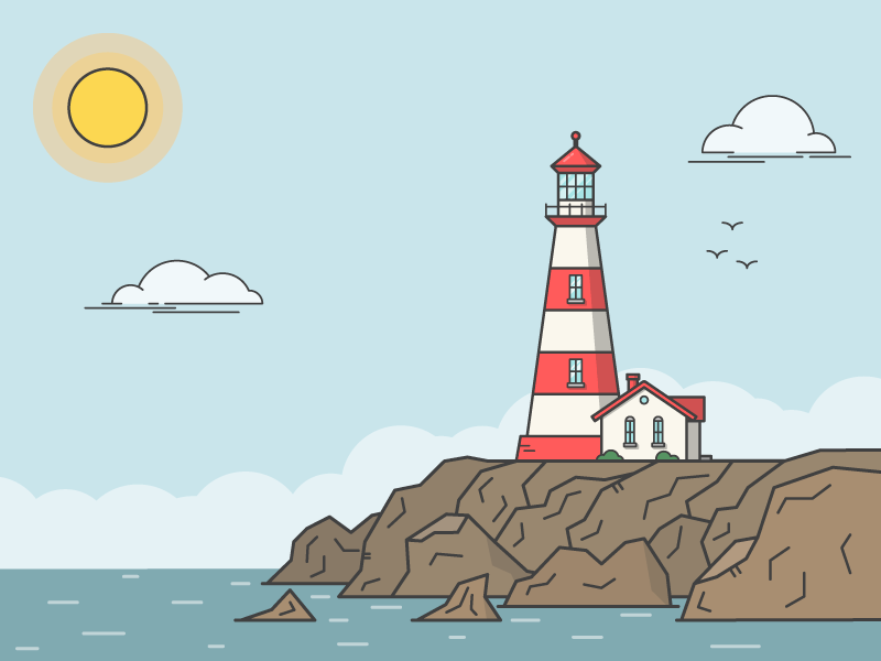 Lighthouse by Kevin M Butler 🚀 on Dribbble