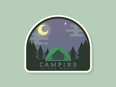 Camping Plans camp camping hike moon sticker summer tent