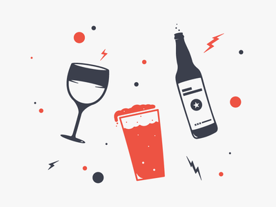 Drink Spot Illustration beer soda wine