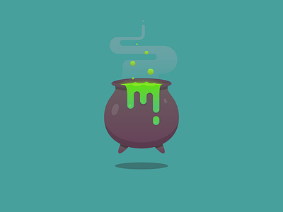 Cauldron bubble cauldron halloween illustration magic witch