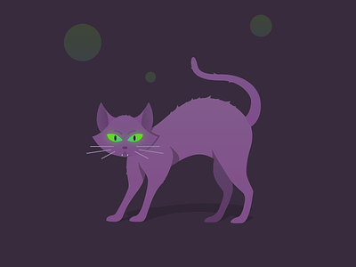 Spooked Cat cat halloween spooky vectober
