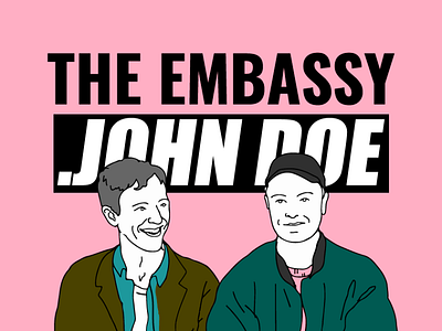 The Embassy 2d 2d art artwork concert poster graphic design green illustration illustrator john doe music art pink portrait illustration the embassy