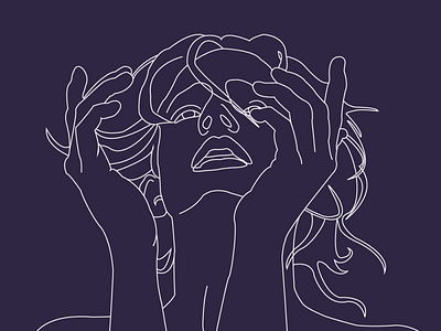 The OA 2d britmarling illustration illustrator illustrator art illustrator cc outline illustration outlines purple savetheoa stroke illustration theoaisreal tvshow woman woman portrait women