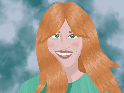 Self portrait May 2020 2020 2d 2d art artwork caricature ginger girl illustration illustration illustrator photoshop portrait portrait painting redhead selfportrait watercolor woman illustration woman portrait women in illustration