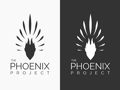 Phoenix Project Logo Concept 2 concept design flats logo phoenix wings