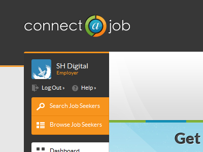 Connect a Job branding employment job boards navigation website