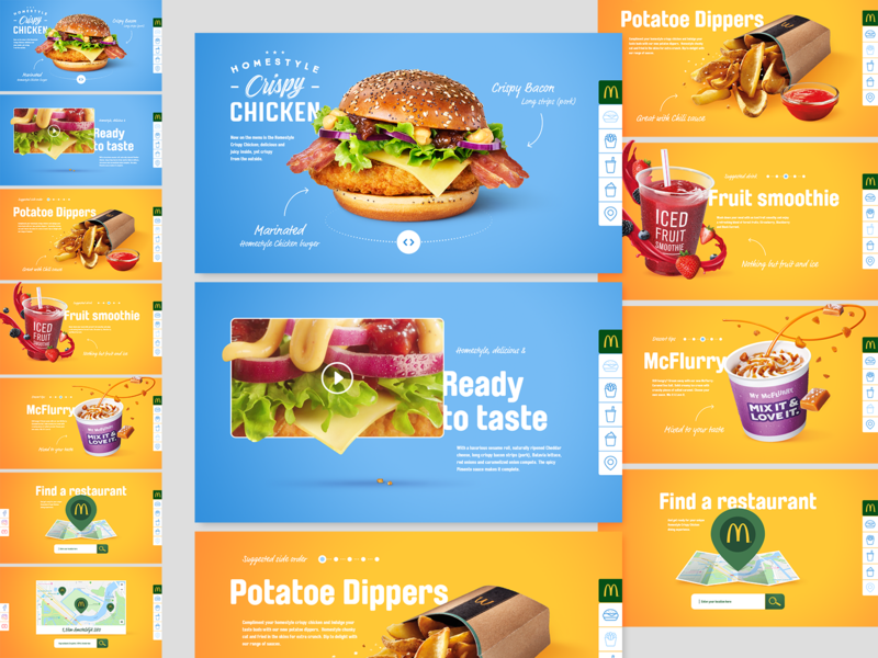 McDonald's Homestyle site asset creation creative design homestyle crispy chicken image manipulation layout mcdonalds responsive design ui design web design