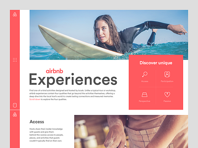 Airbnb Experiences site by Max Niblock on Dribbble